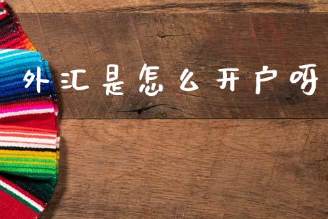 外汇是怎么开户呀_https://wap.lcjysmgs.com_原油期货_第1张