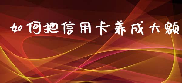 如何把信用卡养成大额_https://wap.lcjysmgs.com_元宇宙_第1张