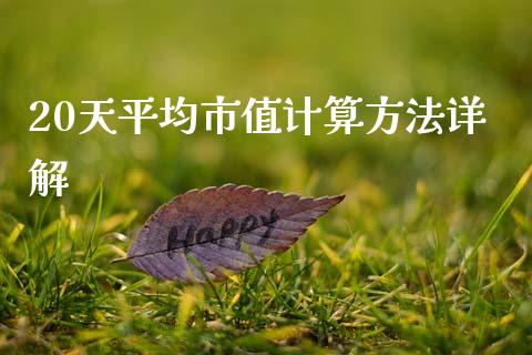 20天平均市值计算方法详解_https://wap.lcjysmgs.com_债券基金_第1张