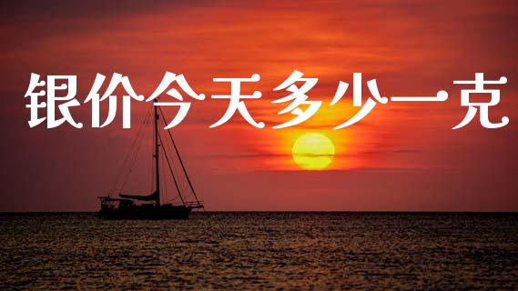 银价今天多少一克_https://wap.lcjysmgs.com_原油期货_第1张