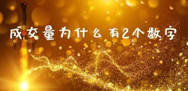 成交量为什么有2个数字_https://wap.lcjysmgs.com_金融交易_第1张