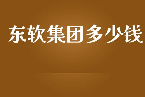 东软集团多少钱_https://wap.lcjysmgs.com_原油期货_第1张