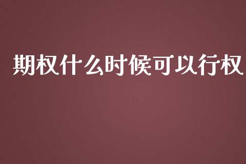 期权什么时候可以行权_https://wap.lcjysmgs.com_金融交易_第1张