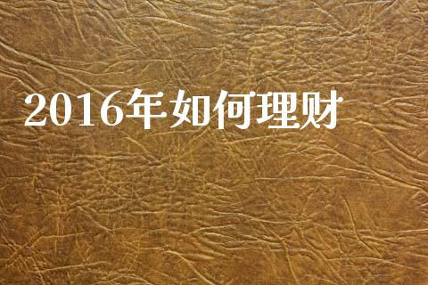 2016年如何理财_https://wap.lcjysmgs.com_元宇宙_第1张