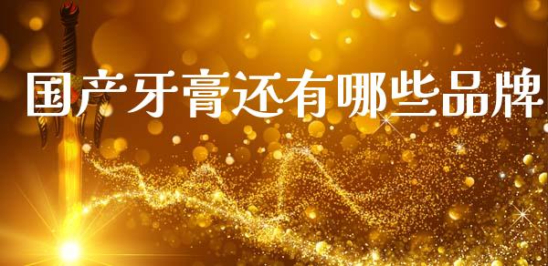 国产牙膏还有哪些品牌_https://wap.lcjysmgs.com_债券基金_第1张