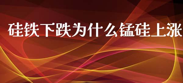 硅铁下跌为什么锰硅上涨_https://wap.lcjysmgs.com_元宇宙_第1张