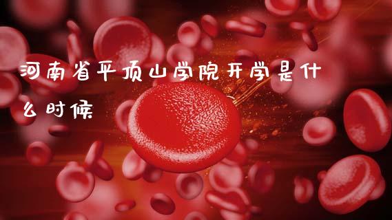河南省平顶山学院开学是什么时候_https://wap.lcjysmgs.com_金融交易_第1张