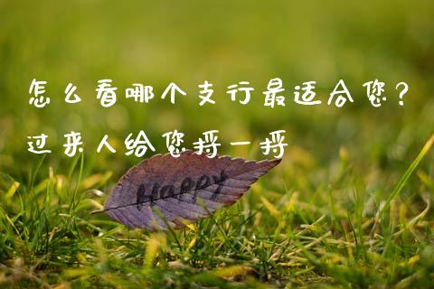 怎么看哪个支行最适合您？过来人给您捋一捋_https://wap.lcjysmgs.com_元宇宙_第1张