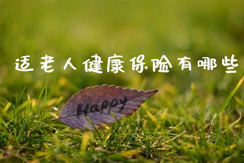适老人健康保险有哪些_https://wap.lcjysmgs.com_元宇宙_第1张