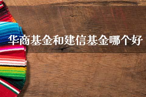 华商基金和建信基金哪个好_https://wap.lcjysmgs.com_原油期货_第1张