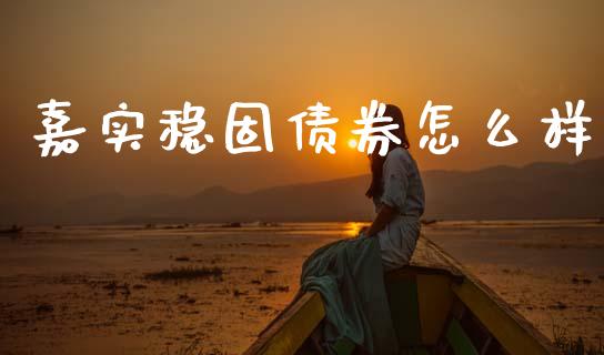 嘉实稳固债券怎么样_https://wap.lcjysmgs.com_债券基金_第1张