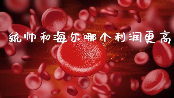 统帅和海尔哪个利润更高_https://wap.lcjysmgs.com_金融交易_第1张
