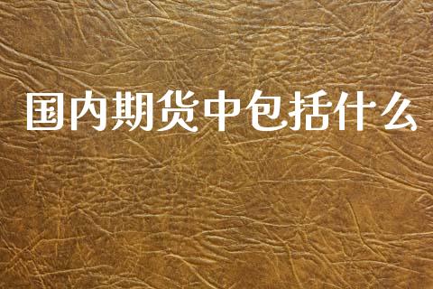 国内期货中包括什么_https://wap.lcjysmgs.com_元宇宙_第1张