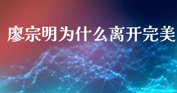 廖宗明为什么离开完美_https://wap.lcjysmgs.com_债券基金_第1张