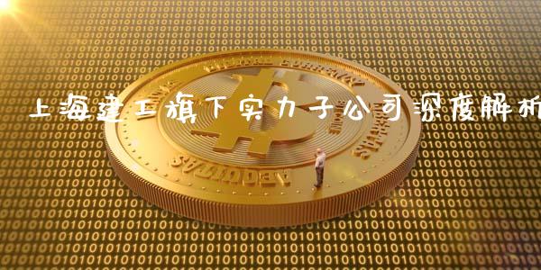 上海建工旗下实力子公司深度解析_https://wap.lcjysmgs.com_原油期货_第1张