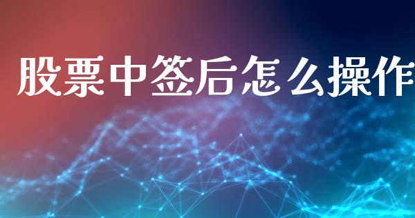 股票中签后怎么操作_https://wap.lcjysmgs.com_原油期货_第1张