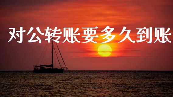 对公转账要多久到账_https://wap.lcjysmgs.com_债券基金_第1张
