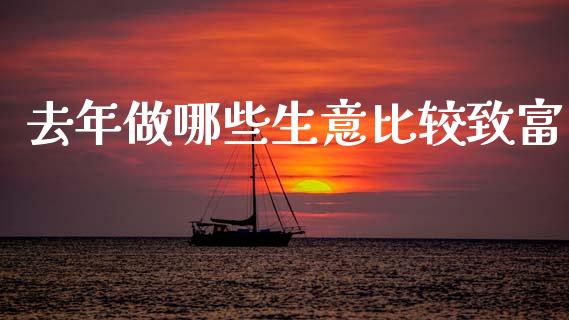 去年做哪些生意比较致富_https://wap.lcjysmgs.com_金融交易_第1张