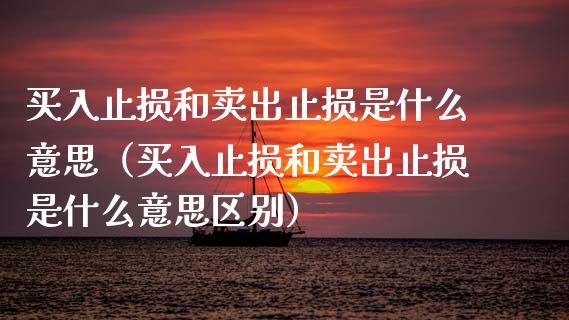 买入止损和卖出止损是什么意思（买入止损和卖出止损是什么意思区别）_https://wap.lcjysmgs.com_元宇宙_第1张