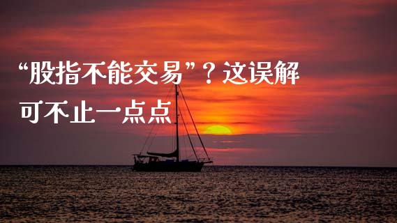 “股指不能交易”？这误解可不止一点点_https://wap.lcjysmgs.com_原油期货_第1张