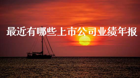 最近有哪些上市公司业绩年报_https://wap.lcjysmgs.com_债券基金_第1张
