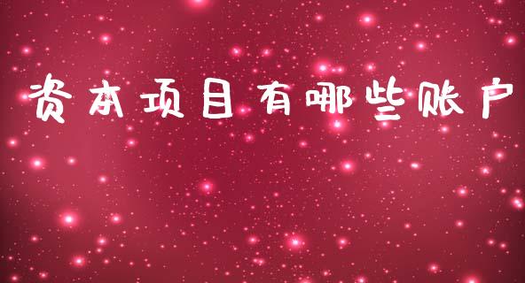 资本项目有哪些账户_https://wap.lcjysmgs.com_原油期货_第1张