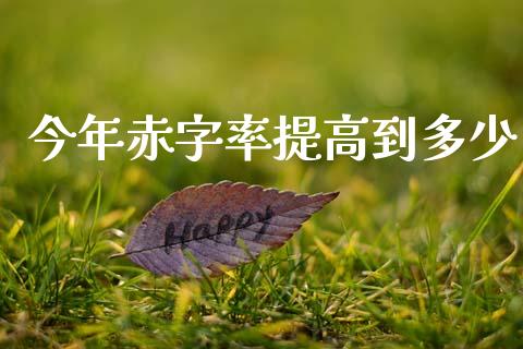 今年赤字率提高到多少_https://wap.lcjysmgs.com_金融交易_第1张