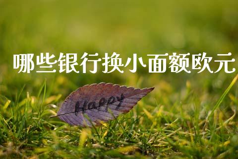 哪些银行换小面额欧元_https://wap.lcjysmgs.com_债券基金_第1张
