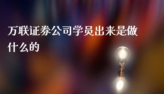 万联证券公司学员出来是做什么的_https://wap.lcjysmgs.com_元宇宙_第1张