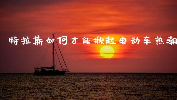 特拉斯如何才能掀起电动车热潮_https://wap.lcjysmgs.com_原油期货_第1张