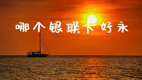 哪个银联卡好永_https://wap.lcjysmgs.com_元宇宙_第1张