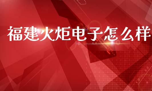 福建火炬电子怎么样_https://wap.lcjysmgs.com_金融交易_第1张