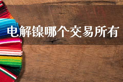 电解镍哪个交易所有_https://wap.lcjysmgs.com_元宇宙_第1张