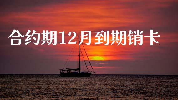 合约期12月到期销卡_https://wap.lcjysmgs.com_金融交易_第1张