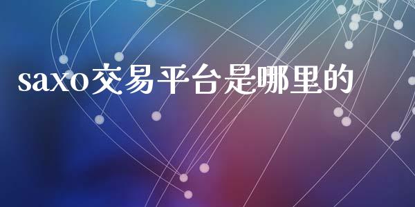 saxo交易平台是哪里的_https://wap.lcjysmgs.com_元宇宙_第1张