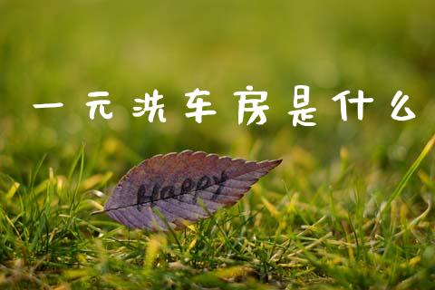 一元洗车房是什么_https://wap.lcjysmgs.com_金融交易_第1张