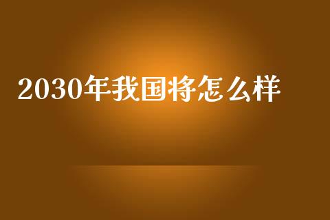 2030年我国将怎么样_https://wap.lcjysmgs.com_债券基金_第1张