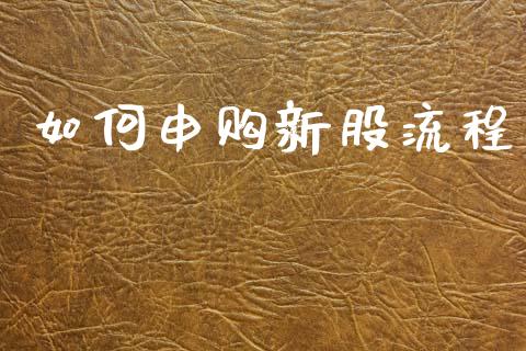 如何申购新股流程_https://wap.lcjysmgs.com_金融交易_第1张