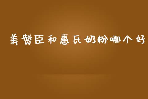 美赞臣和惠氏奶粉哪个好_https://wap.lcjysmgs.com_原油期货_第1张