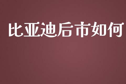 比亚迪后市如何_https://wap.lcjysmgs.com_原油期货_第1张