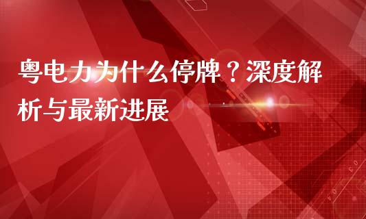 粤电力为什么停牌?深度解析与最新进展_元宇宙_第1张_金融交易_元宇宙_原油期货_债券基金 粤电力为什么停牌?深度解析与最新进展_https://wap.lcjysmgs.com_元宇宙_第1张