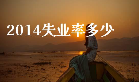 2014失业率多少_https://wap.lcjysmgs.com_元宇宙_第1张