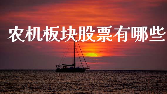 农机板块股票有哪些_https://wap.lcjysmgs.com_债券基金_第1张