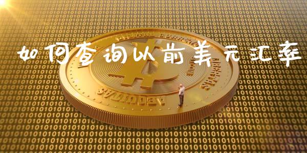 如何查询以前美元汇率_https://wap.lcjysmgs.com_原油期货_第1张