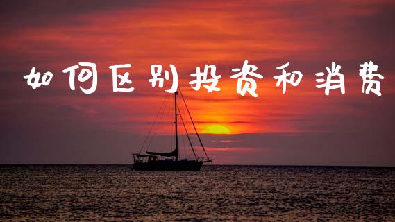 如何区别投资和消费_https://wap.lcjysmgs.com_原油期货_第1张