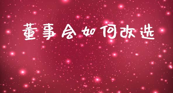 董事会如何改选_https://wap.lcjysmgs.com_债券基金_第1张
