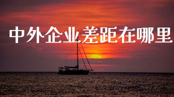 中外企业差距在哪里_https://wap.lcjysmgs.com_金融交易_第1张