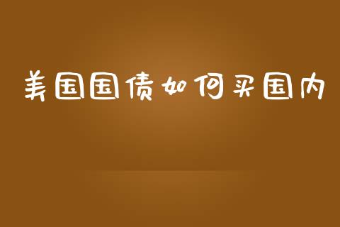 美国国债如何买国内_https://wap.lcjysmgs.com_债券基金_第1张