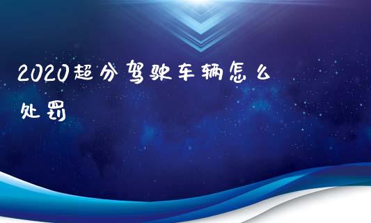 2020超分驾驶车辆怎么处罚_https://wap.lcjysmgs.com_原油期货_第1张