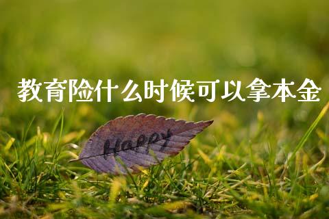 教育险什么时候可以拿本金_https://wap.lcjysmgs.com_原油期货_第1张